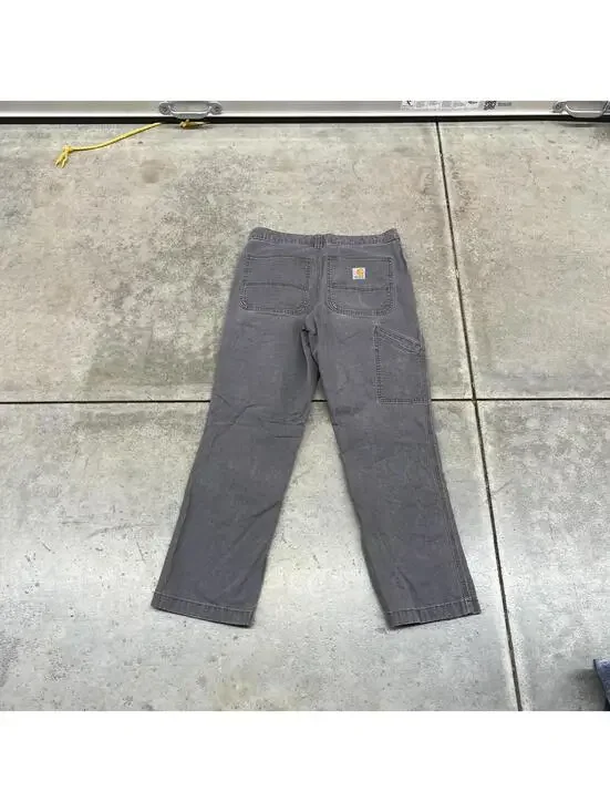 vintage carhartt faded grey relaxed baggy fit cargo pants size 31 x 30 - Picture 4 of 4